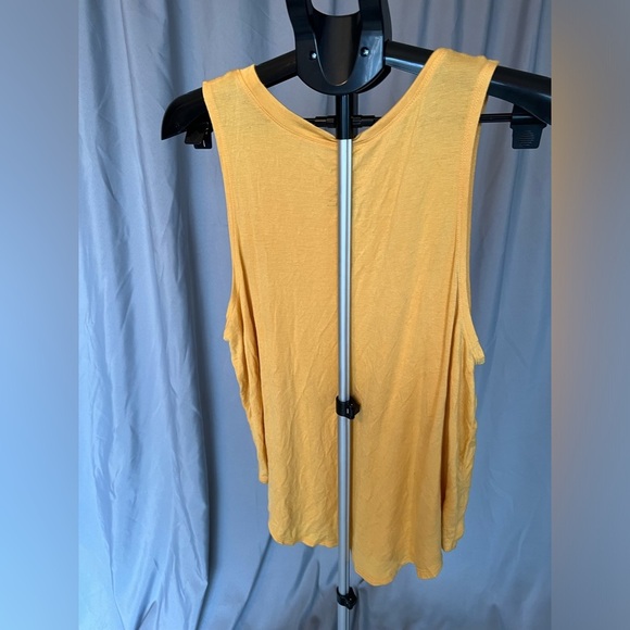 Yellow Sleeveless Top with 'Be Happy' Print - Picture 2 of 4